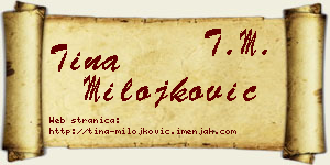 Tina Milojković vizit kartica